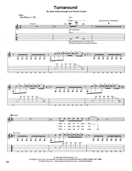 page one of Turn Around (Guitar Tab)