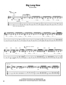 page one of Big Long Now (Guitar Tab)