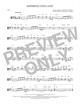 page one of Sophisticated Lady (Viola Solo)