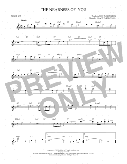 page one of The Nearness Of You (Tenor Sax Solo)