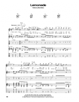 page one of Lemonade (Guitar Tab)