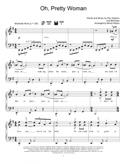 page one of Oh, Pretty Woman (Educational Piano)
