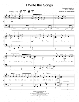 page one of I Write The Songs (Educational Piano)