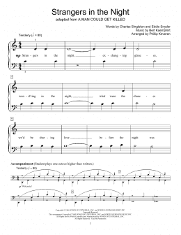 page one of Strangers In The Night (arr. Phillip Keveren) (Educational Piano)