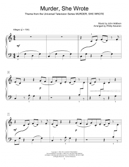 page one of Murder, She Wrote (arr. Phillip Keveren) (Educational Piano)