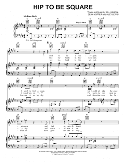 page one of Hip To Be Square (Piano, Vocal & Guitar Chords (Right-Hand Melody))
