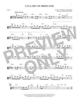 page one of Lullaby Of Birdland (Viola Solo)