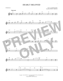 page one of Dearly Beloved (Tenor Sax Solo)