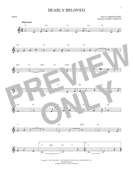 page one of Dearly Beloved (French Horn Solo)