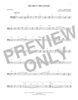 page one of Dearly Beloved (Trombone Solo)