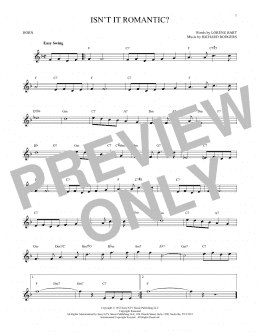page one of Isn't It Romantic? (French Horn Solo)