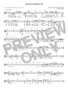 page one of The Man In Love With You (Lead Sheet / Fake Book)