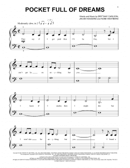page one of Pocket Full Of Dreams (Big Note Piano)