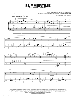 page one of Summertime (arr. Phillip Keveren) (Piano Solo)
