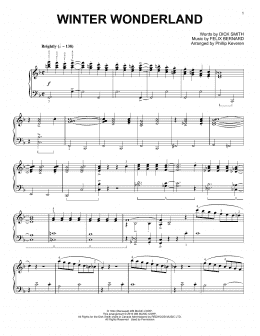 page one of Winter Wonderland (arr. Phillip Keveren) (Piano Solo)