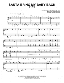 page one of Santa, Bring My Baby Back (To Me) (arr. Phillip Keveren) (Piano Solo)