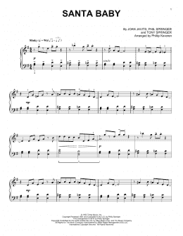 page one of Santa Baby (arr. Phillip Keveren) (Piano Solo)