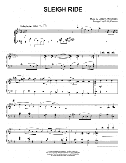 page one of Sleigh Ride (arr. Phillip Keveren) (Piano Solo)