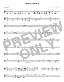 page one of See You In September (Lead Sheet / Fake Book)