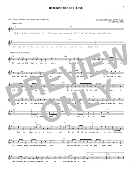 page one of He's Sure The Boy I Love (Lead Sheet / Fake Book)