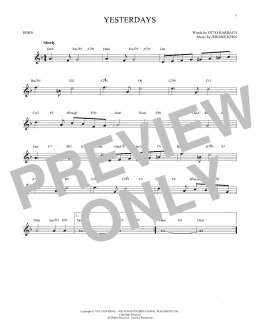 page one of Yesterdays (French Horn Solo)