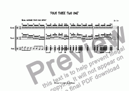 page one of Four-Three-Two-One  [Drumline drill]