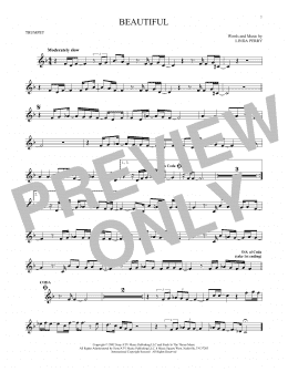 page one of Beautiful (Trumpet Solo)