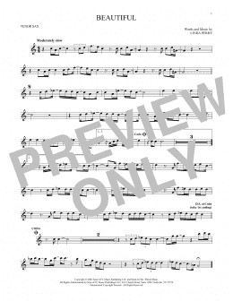 page one of Beautiful (Tenor Sax Solo)