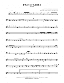 page one of Drops Of Jupiter (Tell Me) (Viola Solo)