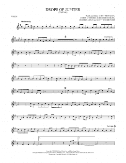 page one of Drops Of Jupiter (Tell Me) (Violin Solo)