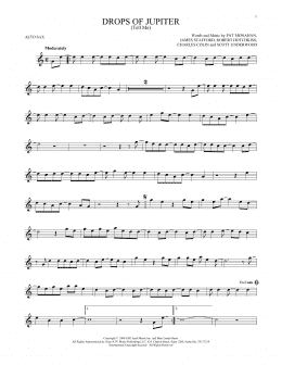 page one of Drops Of Jupiter (Tell Me) (Alto Sax Solo)