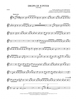 page one of Drops Of Jupiter (Tell Me) (French Horn Solo)