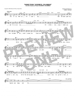 page one of Theme From Goodbye Columbus (Lead Sheet / Fake Book)