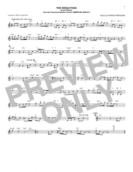 page one of The Seduction (Love Theme) (Lead Sheet / Fake Book)