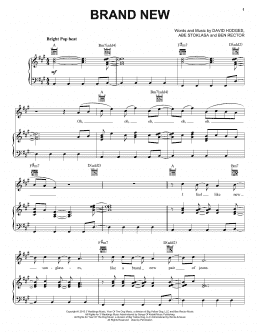 page one of Brand New (Piano, Vocal & Guitar Chords (Right-Hand Melody))