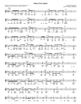 page one of This Little Child (Lead Sheet / Fake Book)