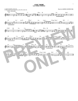 page one of Love Theme (Tema D'Amore) (Lead Sheet / Fake Book)