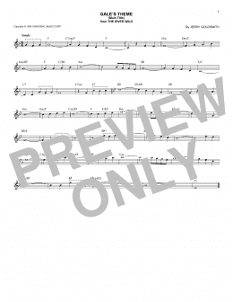 page one of Gale's Theme (Main Title) (Lead Sheet / Fake Book)