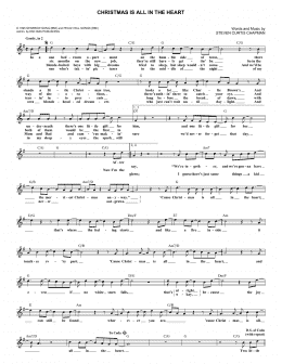 page one of Christmas Is All In The Heart (Lead Sheet / Fake Book)