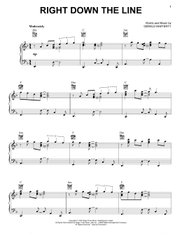 page one of Right Down The Line (Piano, Vocal & Guitar Chords (Right-Hand Melody))