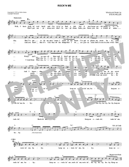 page one of Rock'n Me (Lead Sheet / Fake Book)