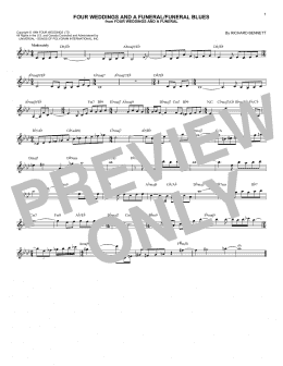 page one of Four Weddings And A Funeral/Funeral Blues (Lead Sheet / Fake Book)