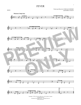 page one of Fever (French Horn Solo)