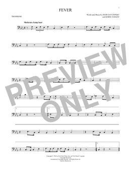 page one of Fever (Trombone Solo)