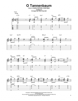 page one of O Tannenbaum (Solo Guitar)