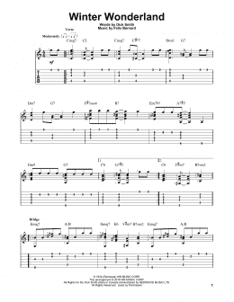 page one of Winter Wonderland (Solo Guitar)