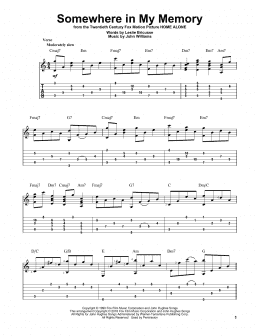 page one of Somewhere In My Memory (Solo Guitar)