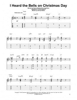 page one of I Heard The Bells On Christmas Day (Solo Guitar)