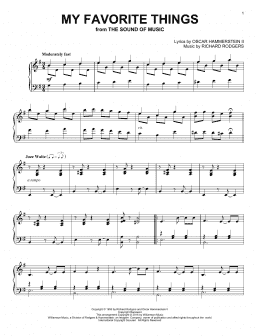 page one of My Favorite Things (Piano Solo)