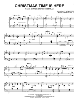 page one of Christmas Time Is Here (Piano Solo)